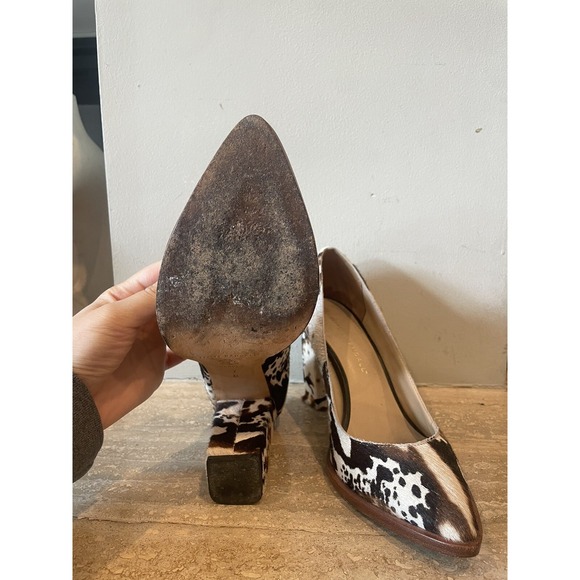 Loeffler Randall Block Leopard Print Heels - Picture 3 of 5